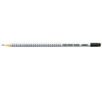 Карандаш чернографитный Faber-Castell Grip 2001, твердость грифеля ТМ, с ластиком, корпус серебристый Карандаш чернографитный Faber-Castell Grip 2001, твердость грифеля ТМ, с ластиком, корпус серебристый