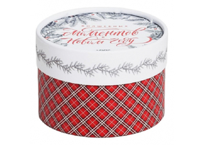 Коробка подарочная с крышкой (завальцованная, без окна), 12×8 см, «Волшебных моментов в Новом году»