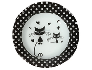 Тарелка стеклянная суповая «Котики»