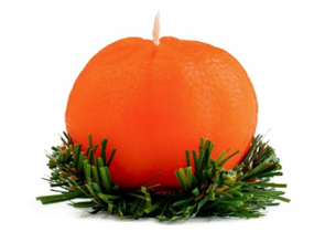 Свеча фигурная новогодняя Sima-Land, 6×6×6 см, «Новогодний мандарин»