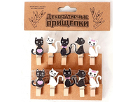 Прищепки декоративные деревянные «Кошечки» Прищепки декоративные деревянные «Кошечки»