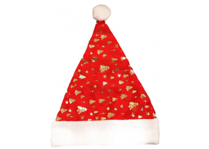 Колпак новогодний Sima-Land, 29×40 см, «Ёлочки и звёзды», красный