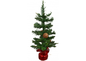 Ель искусственная «Золотая сказка» с гирляндой и игрушками, высота 50 см, зеленая