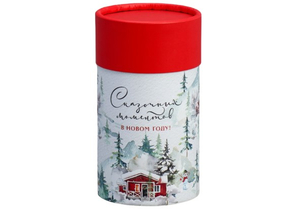 Коробка подарочная с крышкой (тубус, в собранном виде), 8×14,5 см, «Сказочных моментов в новом году»