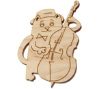 Заготовка для творчества деревянная «Подвеска» Mr. Carving, «Кот с контрабасом»