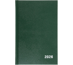 Ежедневник датированный на 2026 год BG, 135×205 мм, 168 л., зеленый